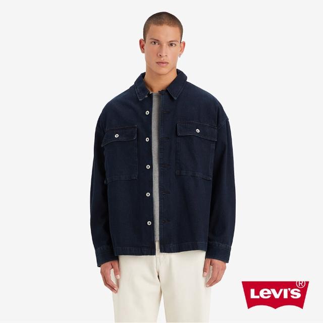 【LEVIS 官方旗艦】男款 工裝牛仔襯衫式外套 / 經典雙胸口袋 / 深藍 熱賣單品 A5721-0004