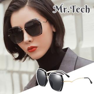 【MR.TECH 米特克】UV400防眩偏光太陽眼鏡時尚男女中性大框墨鏡(幾何簍空矩方大框2206-多色選)