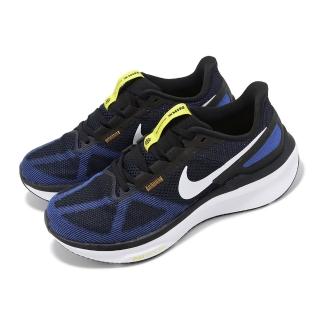 【NIKE 耐吉】慢跑鞋 Air Zoom Structure 25 男鞋 黑 白 藍 氣墊 緩震 運動鞋(DJ7883-003)