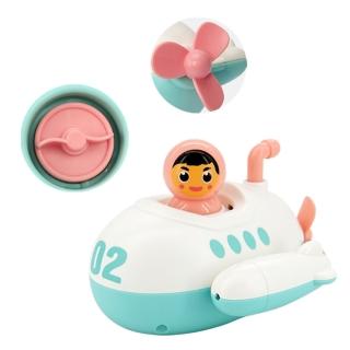 【JoyNa】兒童洗澡戲水玩具 寶寶浴室漂浮潛水艇發條噴水玩具
