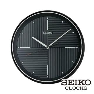 【SEIKO 精工】條紋 刻度 滑動式秒針 靜音掛鐘時鐘 QXA816K(SEIKO、掛鐘、日本原廠機芯、滑動式秒針 SK048)