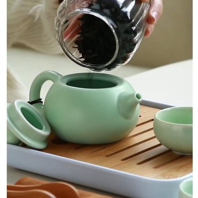 【May Shop】一壺2杯德化定窯茶具組定 製陶瓷便攜旅行茶具(全套組)