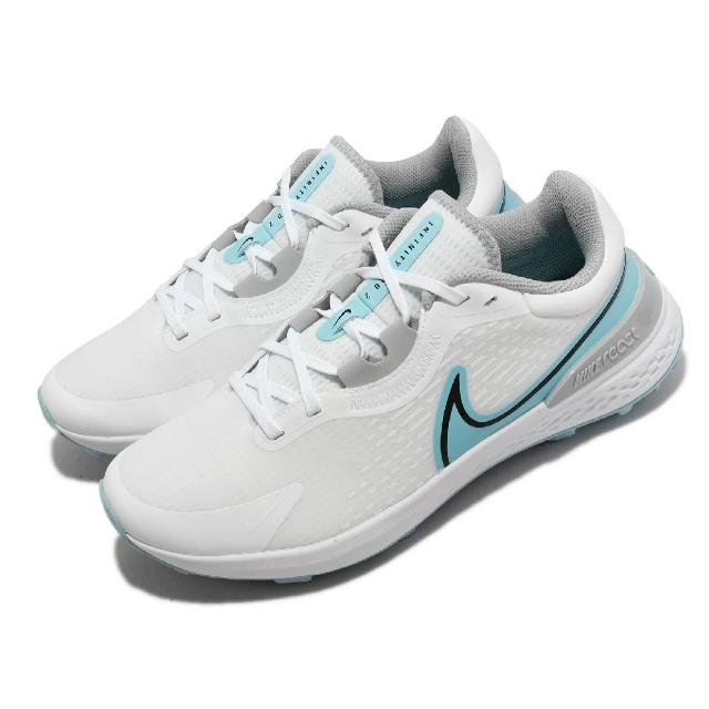 【NIKE 耐吉】高爾夫球鞋Infinity Pro 2 Wide 寬楦男鞋女鞋白藍灰緩