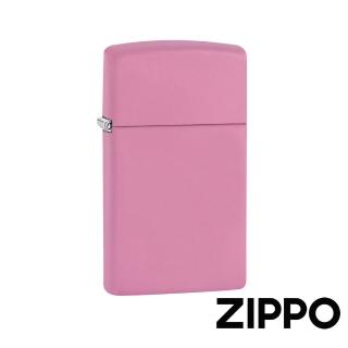 【Zippo】窄版粉色啞漆-素面-防風打火機(美國防風打火機)