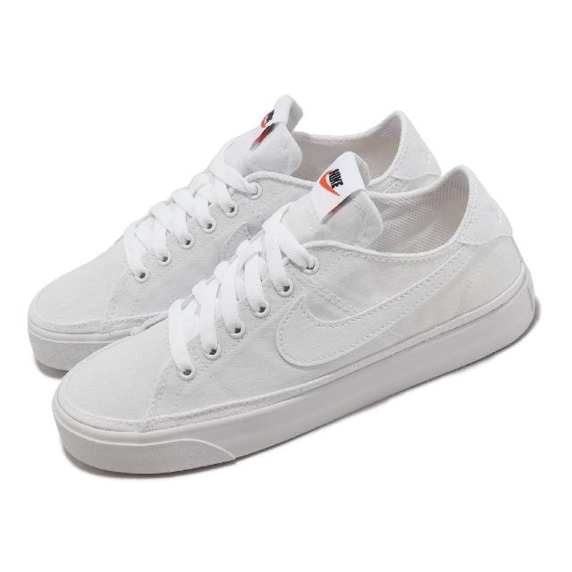 【NIKE 耐吉】休閒鞋Wmns Court Legacy CNVS 女鞋男鞋白帆布鞋