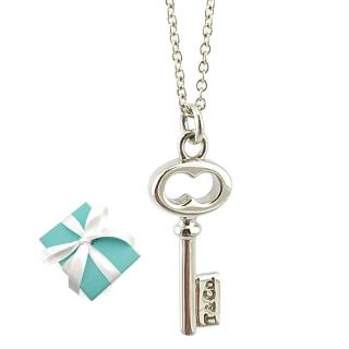 【Tiffany&Co. 蒂芙尼】KEY 鑰匙造型吊飾925純銀項鍊
