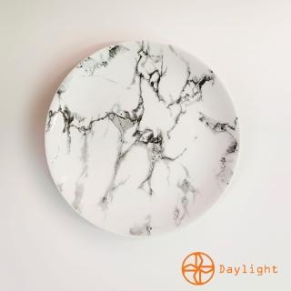 【Daylight】大理石紋系列-20.5cm圓淺盤(陶瓷盤 北歐 沙拉盤 餐具 點心盤 入厝禮 新婚禮)