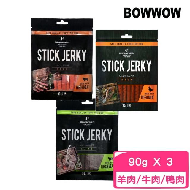 【BOWWOW】鮮肉棒 90g*3包組（羊肉/牛肉/鴨肉）(狗零食、狗肉條)