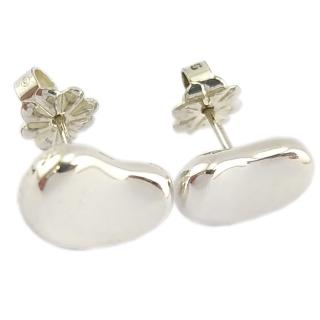 【Tiffany&Co. 蒂芙尼】925純銀-Bean相思豆墜飾針式耳環