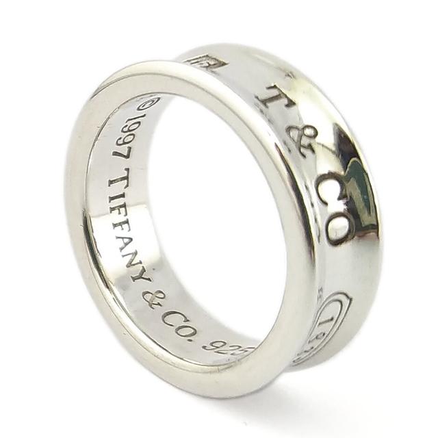 【Tiffany&Co. 蒂芙尼】925純銀-1837刻字系列寬版戒指(展示品)