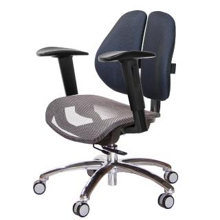 【GXG 吉加吉】低雙背網座 工學椅 鋁腳/2D升降扶手(TW-2805 LU2)