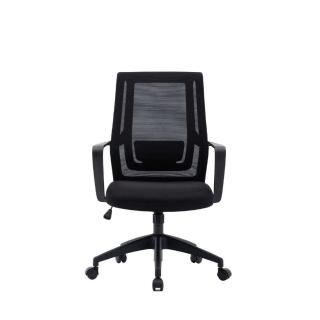 【YOKA 佑客家具】Q3 中背辦公網椅-黑-免組裝(辦公椅 主管椅 電腦椅)