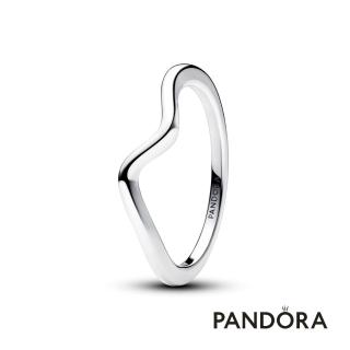 【Pandora 官方直營】光澤波紋戒指