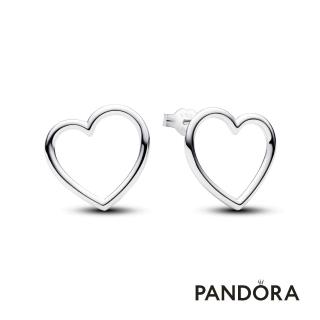【Pandora 官方直營】鏤空愛心耳環