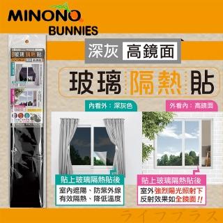 【MINONO 米諾諾】米諾諾玻璃隔熱貼-50x100cm-深灰高鏡面-3支(玻璃隔熱貼)