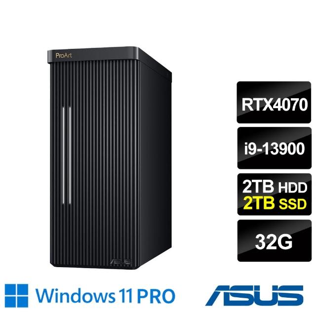 ASUS 華碩】i9 RTX4070 DUAL廿四核商用電腦(PD500TE/i9-13900/32G/2TB