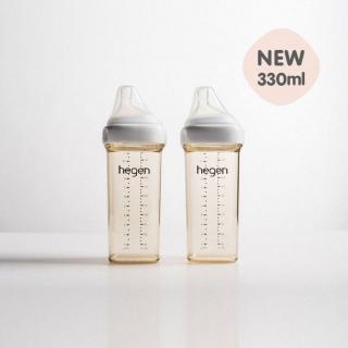 【hegen】金色奇蹟PPSU多功能方圓型寬口奶瓶 330ml(雙瓶組)