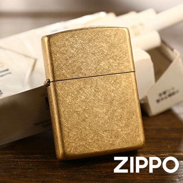 【Zippo官方直營】金色黃銅花紗-加厚版-防風打火機(美國防風打火機)