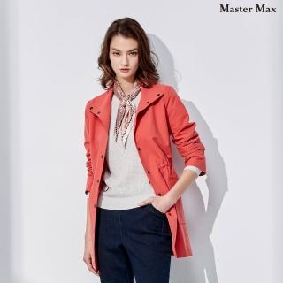 【Master Max】帥氣款素面腰身長版風衣外套(8327122)