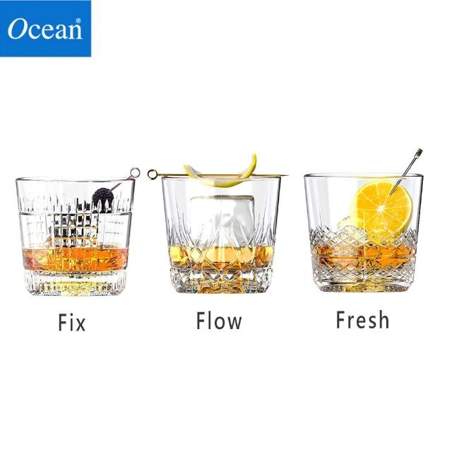 【Ocean】威士忌杯 3款 350ml 6入組 Matter系列(威士忌杯 玻璃杯 水杯)