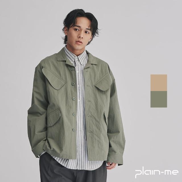 【plain-me】粗斜紋CN襯衫式外套 PLN1156-242(男款/女款 共2色 襯衫式外套 休閒外套)