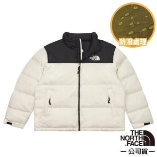 【The North Face】最強保暖 ICON_經典配色透氣鵝絨外套_700FP/羽絨衣夾克(3C8D-QLI 白黑)