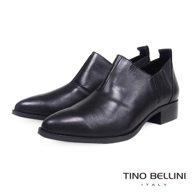 【TINO BELLINI 貝里尼】義大利進口復古尖頭包鞋FWCV026C-1(黑色)