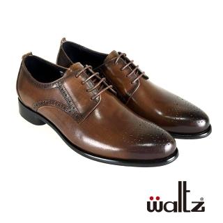 【Waltz】經典雕花 牛皮綁帶紳士鞋 真皮皮鞋(3W212650-16 華爾滋皮鞋)