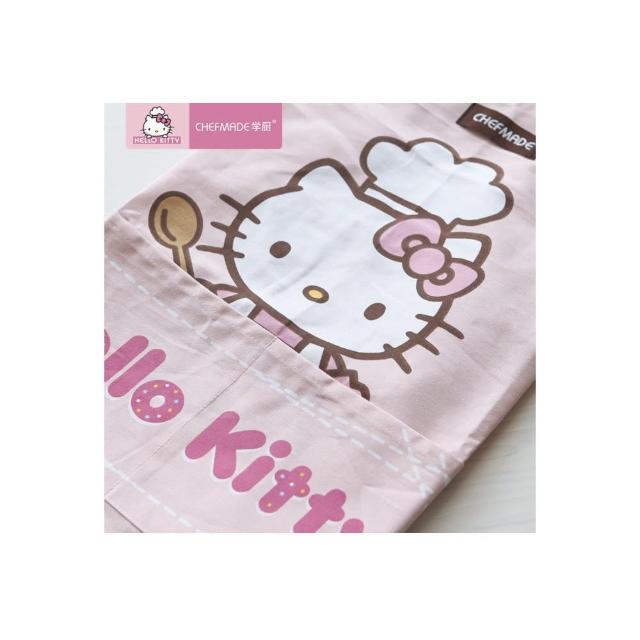 【Chefmade學廚原廠正品】正版Hello kitty純棉圍裙(KT7056凱蒂貓純棉圍裙)