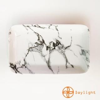【Daylight】大理石紋系列-22.5cm長方盤(陶瓷盤 北歐 沙拉盤 餐具 點心盤 入厝禮 新婚禮)