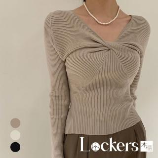 【Lockers 木櫃】秋冬韓國東大門修身顯瘦針織上衣 L113010201(針織上衣)