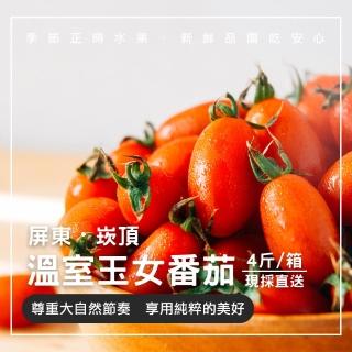 【美夢成真GCI】屏東溫室栽培玉女小番茄-4斤裝(產地新鮮直送享受酸甜好滋味)