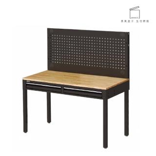【TANKO 天鋼】WET-4102W3 雙抽屜多功能桌 黑 120x62.5 cm(工業風桌子 原木桌 書桌 耐用桌 辦公桌)