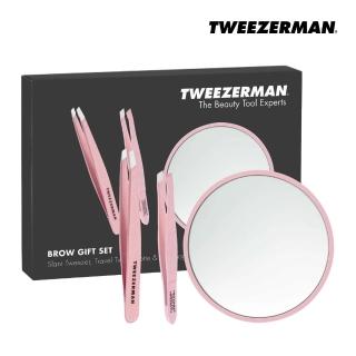 【Tweezerman】一手包辦眉鑷三件禮盒-初戀粉(專櫃公司貨)