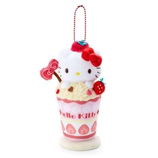 【SANRIO 三麗鷗】冰淇淋芭菲系列 造型玩偶吊飾 Hello Kitty