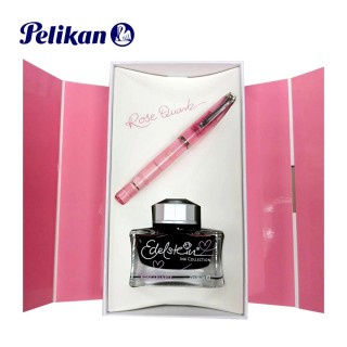 【Pelikan】M205 鋼筆 水晶玫瑰禮盒組附墨水(F)