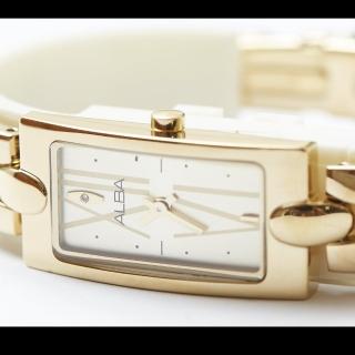【ALBA】雅柏手錶 金綴時尚優雅鵝黃面鍊帶IP金女錶/AEGD38X1(保固二年)