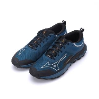 【MIZUNO 美津濃】WAVE IBUKI 4 GORE-TEX 戶外慢跑鞋 深藍 男鞋 J1GJ225951