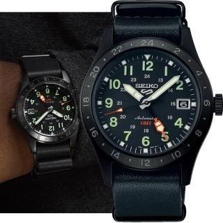 【SEIKO 精工】5 Sports Field 系列 GMT機械錶-39.4mm 指針錶 手錶 禮物 畢業(SSK025K1/4R34-00C0C)