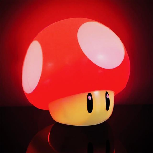 【Paladone UK】任天堂超級瑪利歐 升級音效 蘑菇造型燈 小夜燈(瑪利歐 造型夜燈 送禮 生日禮物)