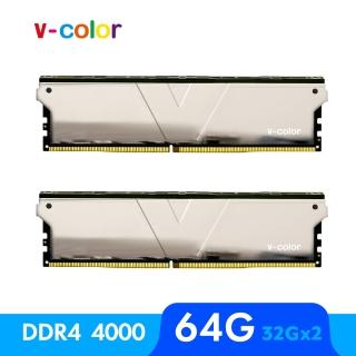 【v-color 全何】SKYWALKER PLUS DDR4 4000 64GB kit 32GBx2(桌上型超頻記憶體)
