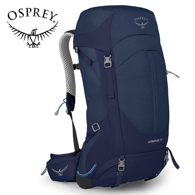 【Osprey】Stratos 36 透氣網架健行登山背包 36L 男款 海鯨藍(登山背包 健行背包 運動背包)