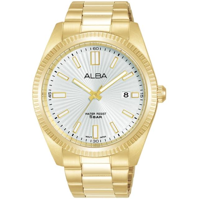 【ALBA】雅柏 太陽紋時尚腕錶-42.2mm 情人節禮物(VJ42-X353K/AS9S60X1)