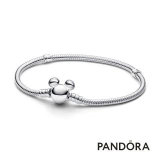 【Pandora 官方直營】Pandora Moments 迪士尼米奇造型釦蛇鏈