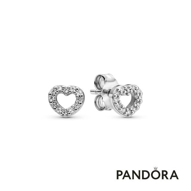 【Pandora 官方直營】心形針式耳環