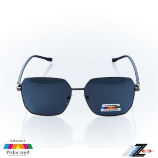 【Z-POLS】名牌風格設計頂級舒適TR90彈性腳架 Polarized寶麗萊抗UV400大鏡片偏光太陽眼鏡(輕量偏光)