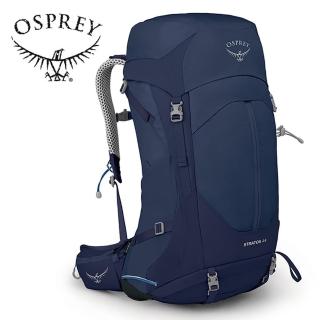 【Osprey】Stratos 44 透氣網架健行登山背包 44L 男款 海鯨藍(登山背包 健行背包 運動背包)