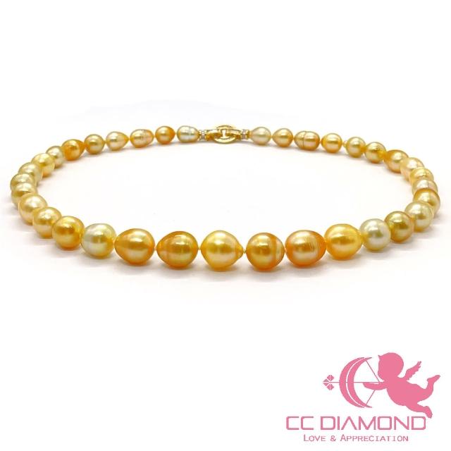 【CC Diamond】天然南洋珠 巴洛克金珍珠項鍊(8-11mm)