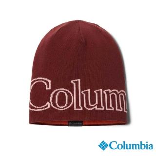 【Columbia 哥倫比亞 官方旗艦】中性-Belay Butte LOGO雙面毛帽-甜菜根紅(UCU73680IU/HF)