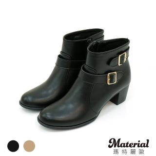 【MATERIAL 瑪特麗歐】女靴 全尺碼23-27短靴 MIT質感側釦短靴 T6895(女靴)